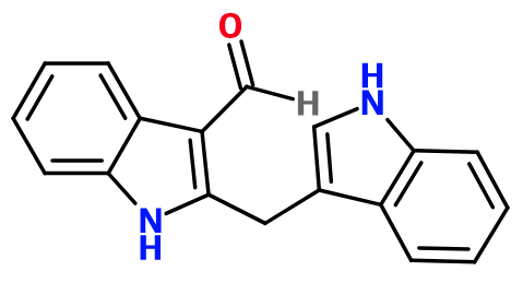 MC085512 2-(1H-Indol-3-ylmethyl)-1H-indole-3-carbaldehyde (image for) MC085512 2-(1H-Indol-3-ylmethyl)-1H-indole-3-carbaldehyde